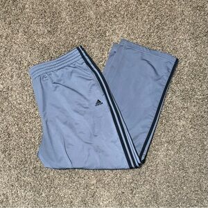 Adidas Grey Windbreaker Track Pants Vintage Y2K Men’s Size Large Baggy Wide Leg